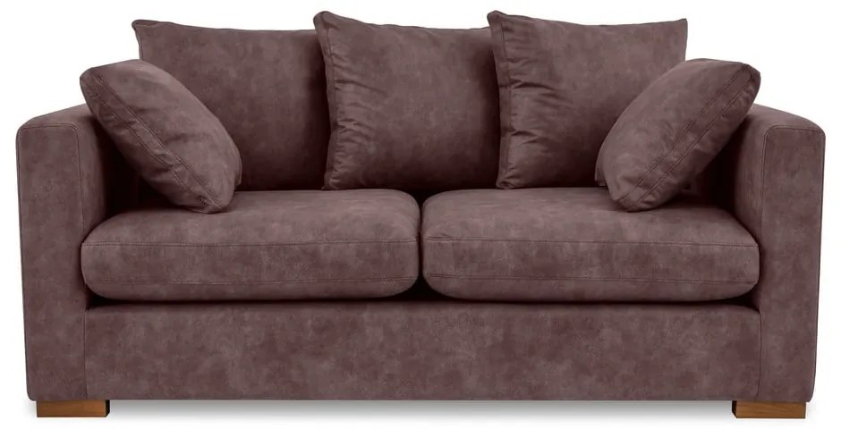 Ciemnobrązowa sofa z imitacji skóry 175 cm Hamburg – Scandic