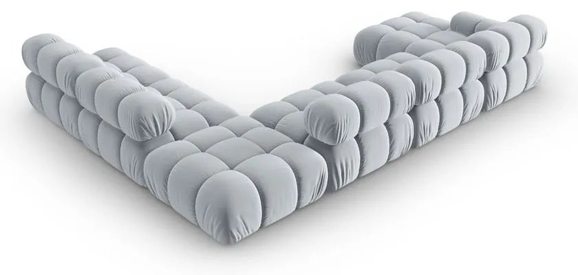 Jasnoniebieska aksamitna sofa 379 cm Bellis – Micadoni Home