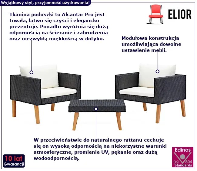 3-częścowy zestaw wypoczynkowy - Hera