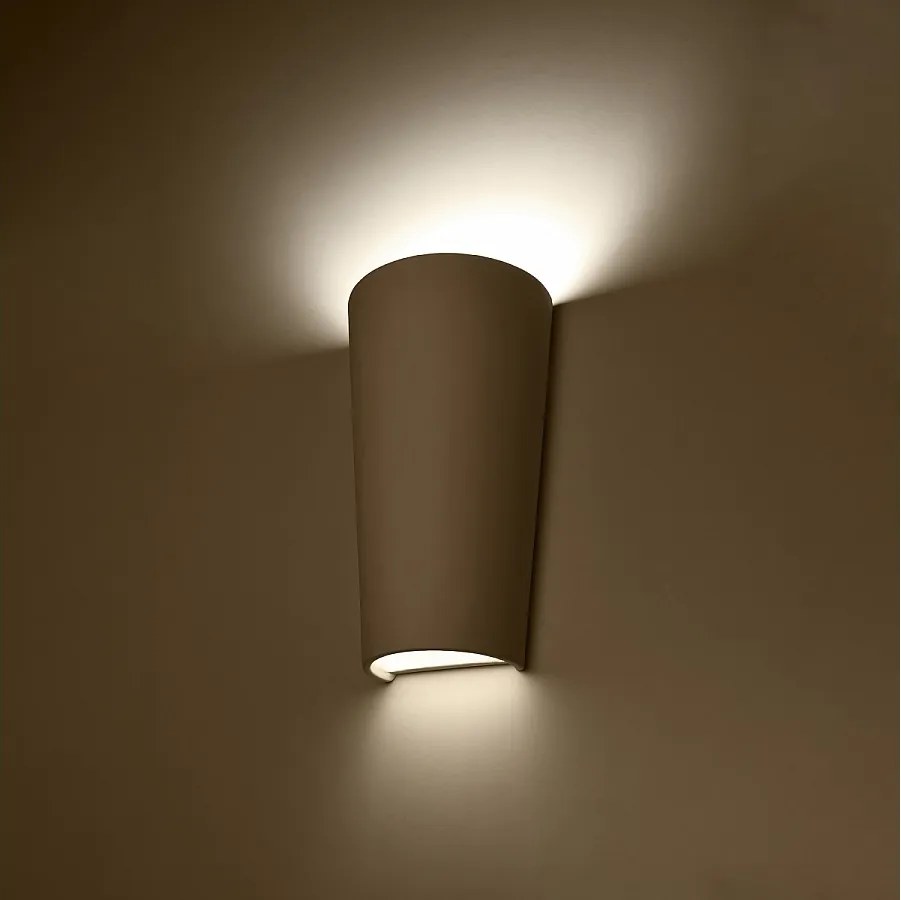 Kinkiety nowoczesny Lanoo, ceramika - 1 źródło światła 3000K - L.16.5 x H.29 cm - biały