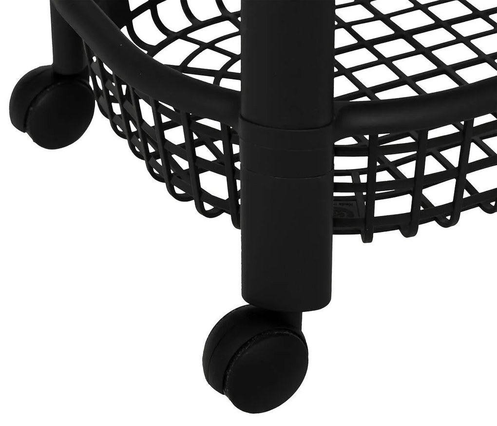 Wózek kuchenny na kółkach BASKET, plastikowy, 46,5 x 25,5 x 79 cm