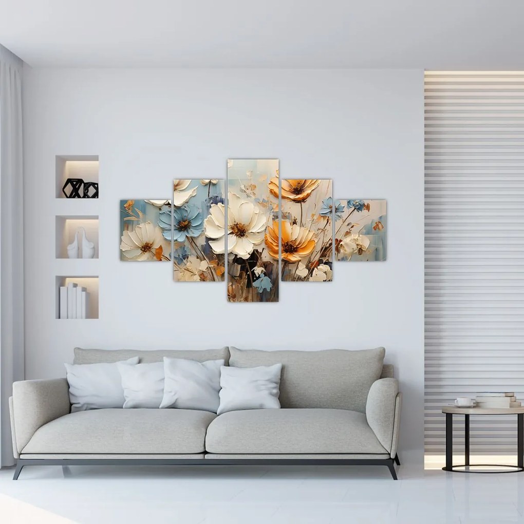 Obraz - Bukiety, malarstwo (125x70 cm)
