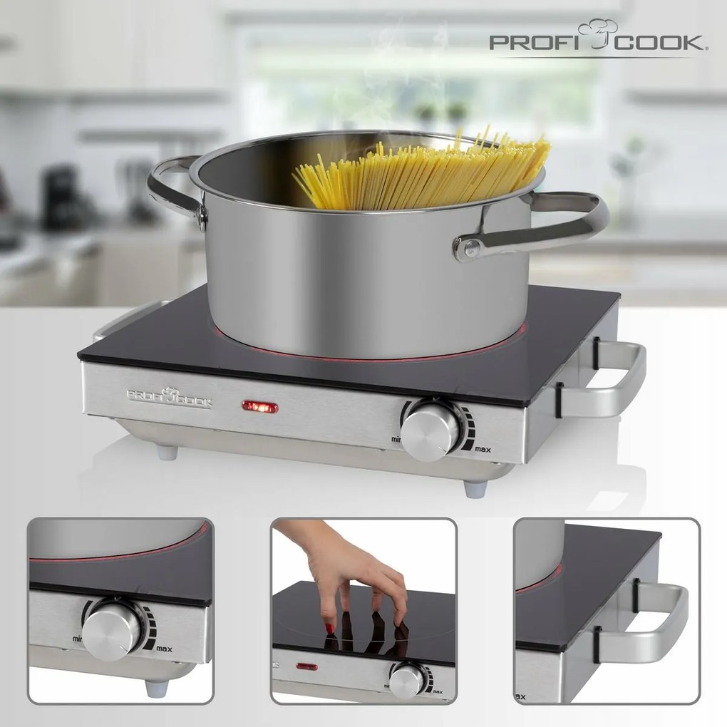 ProfiCook EKP 1210 kuchenka jednopłytowa szkło-ceramika