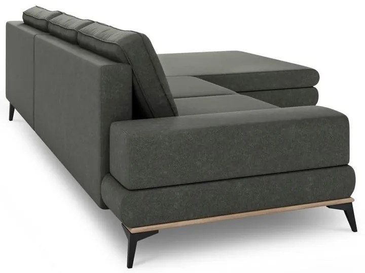 Ciemnoszary rozkładany narożnik Windsor &amp; Co Sofas Planet, prawostronny