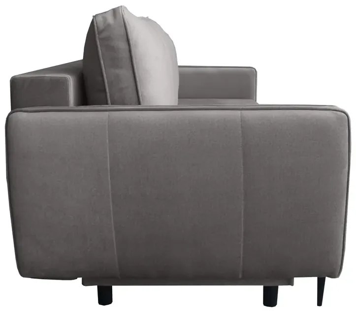 Ciemnoszara rozkładana sofa z pojemnikiem - Exa