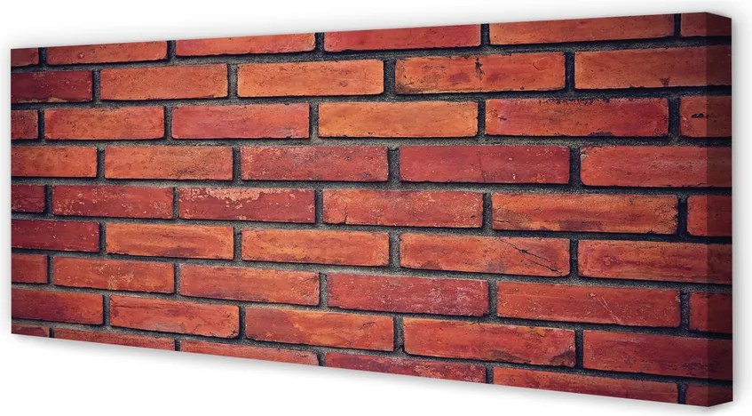 Obraz drukowany na płótnie Mieszany Mur Ceglano-Kamienny