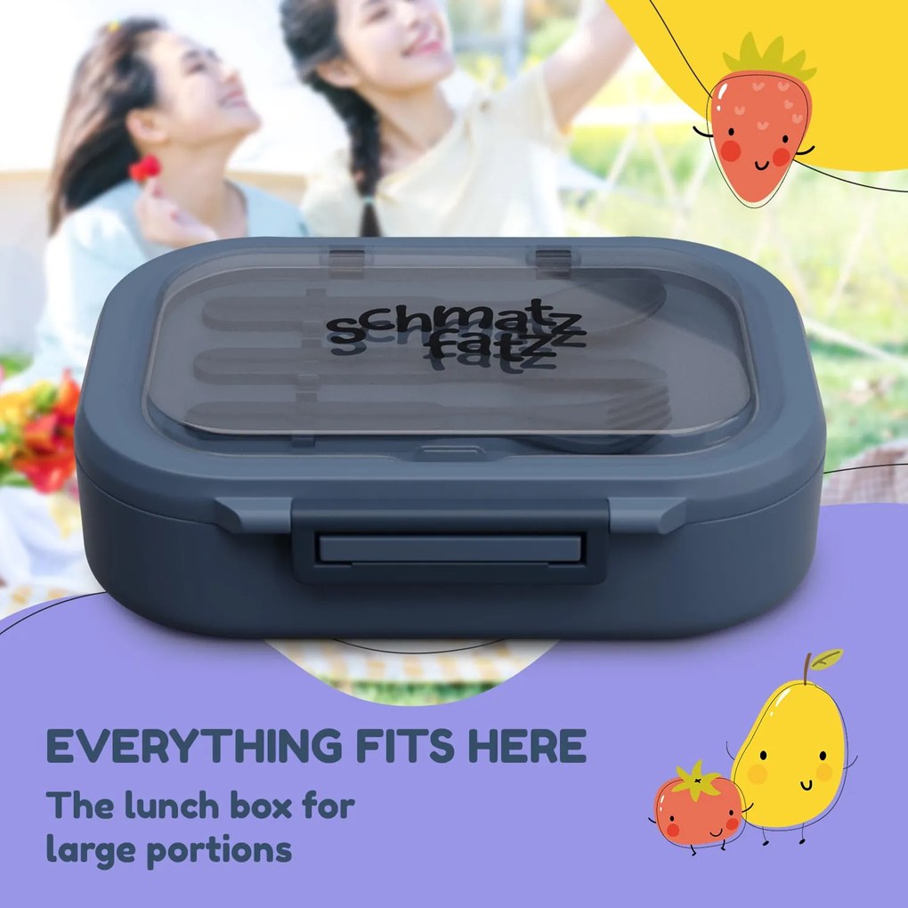 Klarstein Bunko plastikowy lunchbox z 3 przegródkami