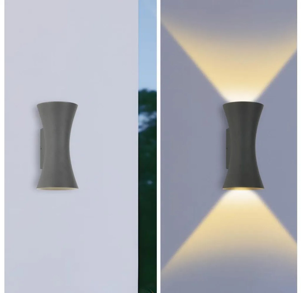 Brilagi - Zewnętrzna lampa ścienna LED BICON LED/10W/230V antracyt IP44