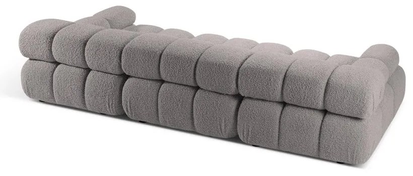 Jasnoszara sofa modułowa z materiału bouclé 282 cm Bellis – Micadoni Home