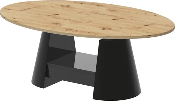 Owalny ławostół Calabro Max Hubertus dąb / połysk