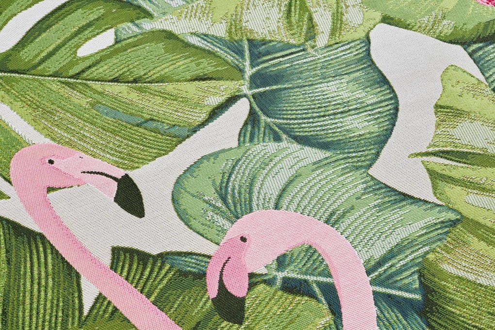 Dywan zewnętrzny Flair Tropical zielono-różowy 80 cm x 165 cm