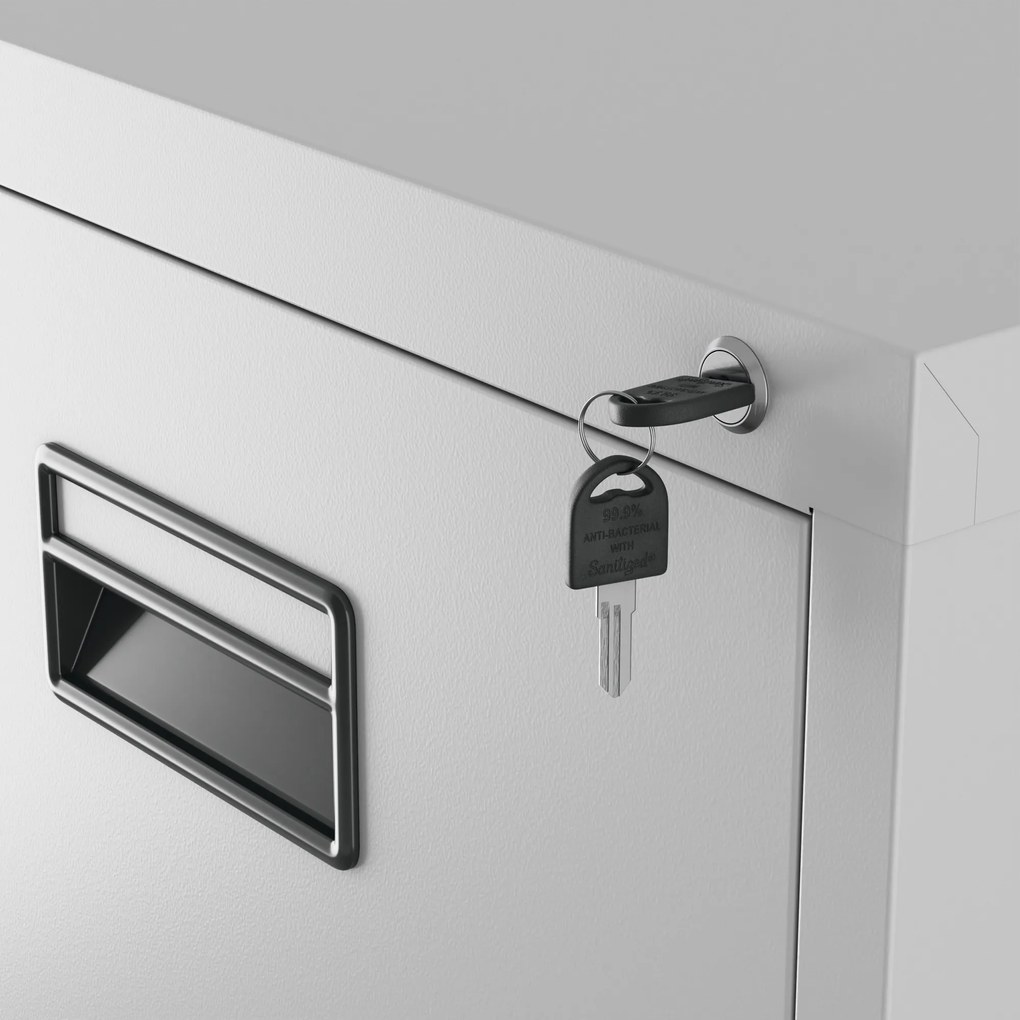 Metalowa szafa kartotekowa SARA V4, 460 x 1320 x 620 mm, szara