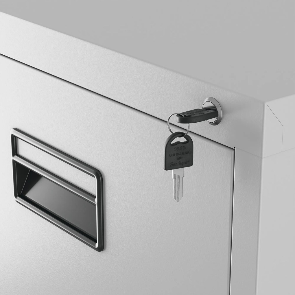 Szafa kartotekowa metalowa z 4 szufladami szara, 460x1320x620 mm: SARA