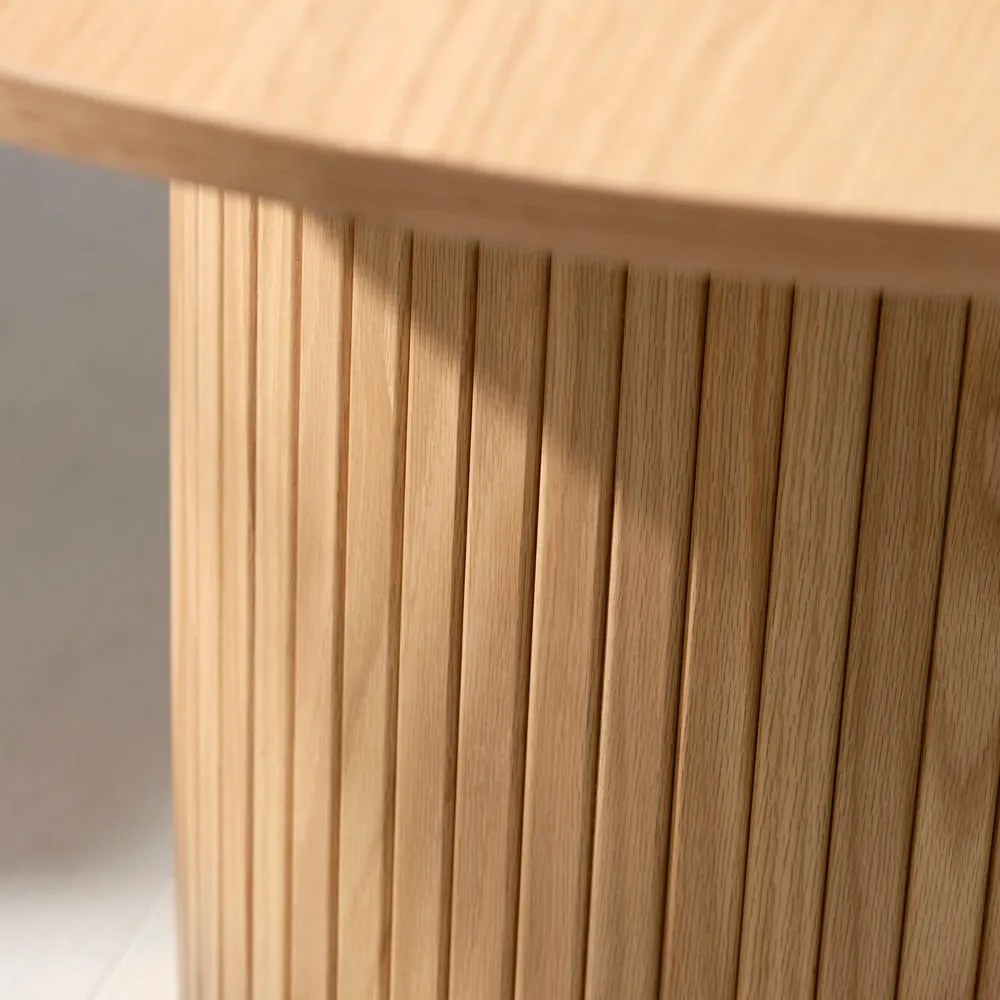 Okrągły stół w dekorze dębu ø 120 cm Nola – Unique Furniture