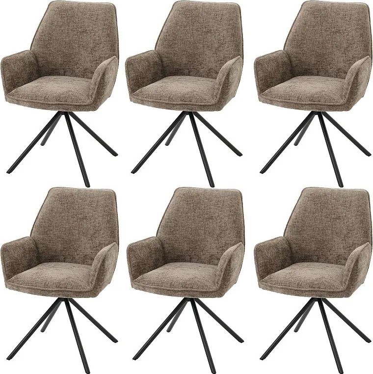 Krzesło do jadalni MCW-G67 (zestaw 6 sztuk),  brązowy