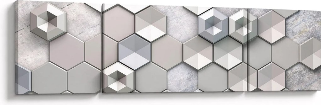 Obraz abstrakcji 3D (170x50 cm)