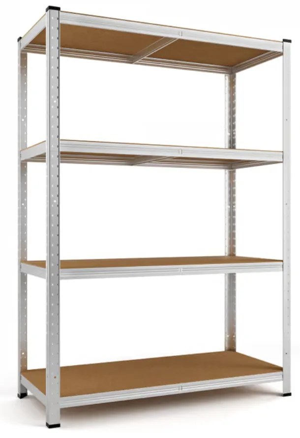 Regał o dużej nośności HEAVY, max. 700 kg, 90x40x160cm, srebrny Monzana