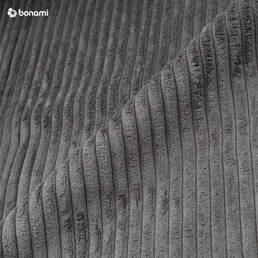 Ciemnoszary sztruksowy moduł sofy (prawostronny) Nihad modular – Bobochic Paris