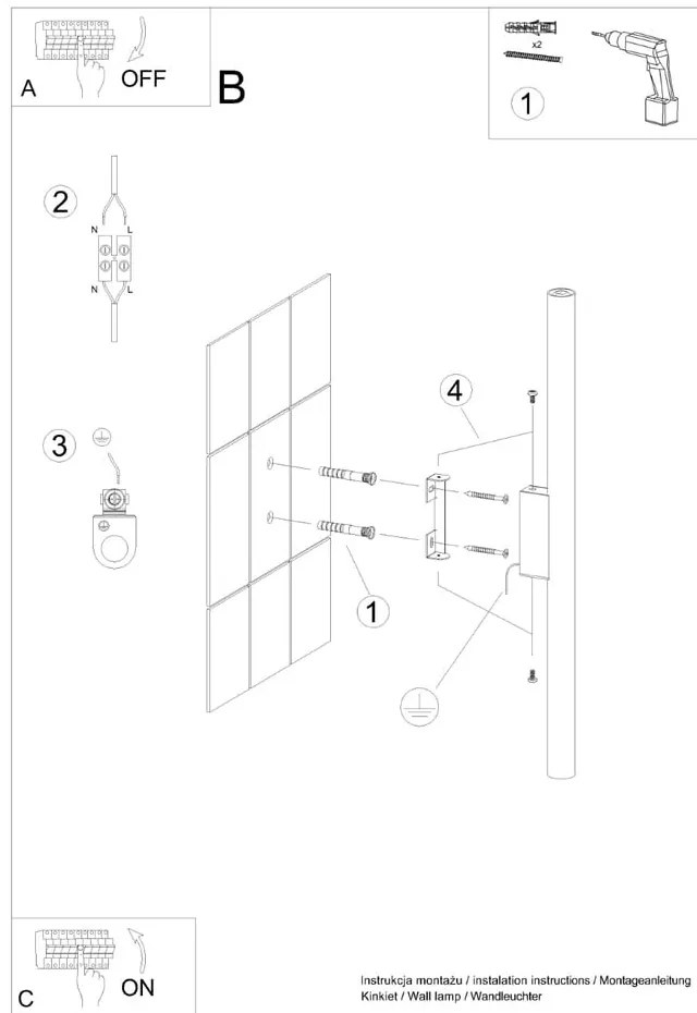 Zielony kinkiet Fideus – Sollux