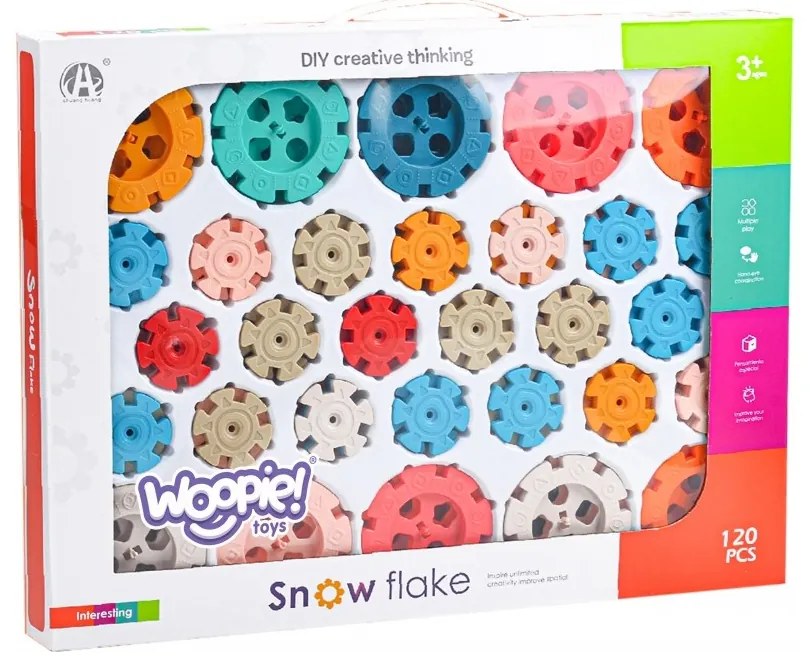 Woopie klocki konstrukcyjne wafle jeżyki 120 el.