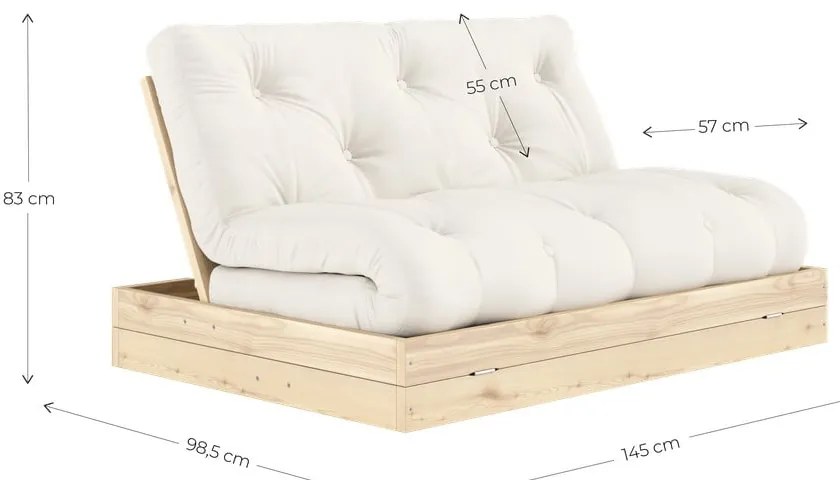 Szara rozkładana sofa 145 cm Flip – Karup Design