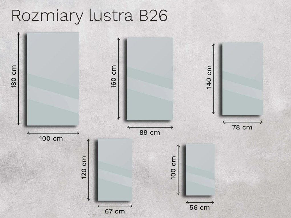 Lustro Base fazowane B26 56×100