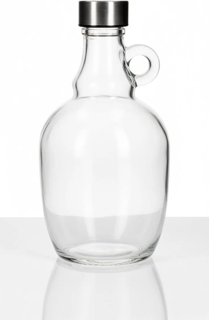 Karafka szklana Butelka Galon 1000ml Ucho Dama Na Wino Whisky Grube Szkło