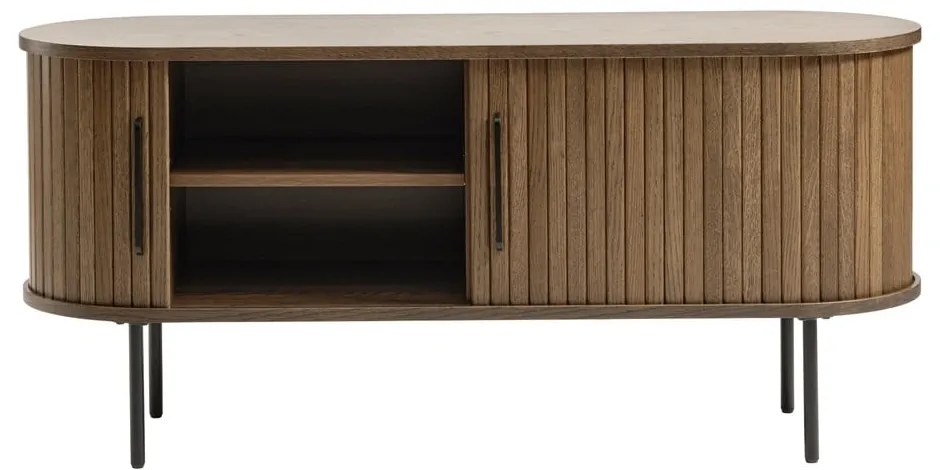 Brązowa szafka pod TV w dekorze dębu 120x56 cm Nola – Unique Furniture