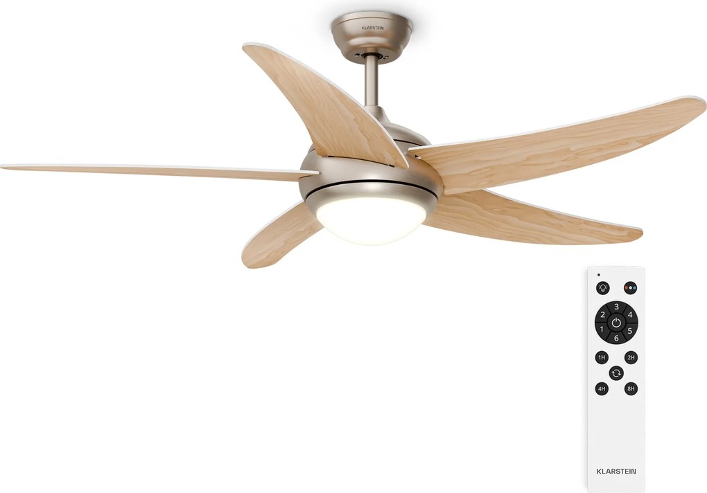 Klarstein Bolero wentylator sufitowy z lampą | 132 cm | 35 W