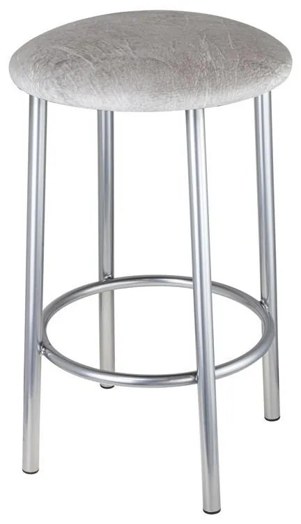 Taboret JOPEK SATIN Wysoki Stołek Kuchenny Wzmocniony - Skaj Ekoskóra 55 cm