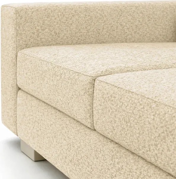 Sofa z Funkcją Spania DRAVOS Kremowa Boucle Nowoczesna