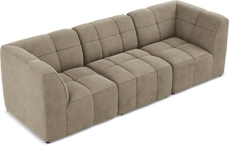 Brązowa aksamitna sofa 255 cm Aloha – Makamii