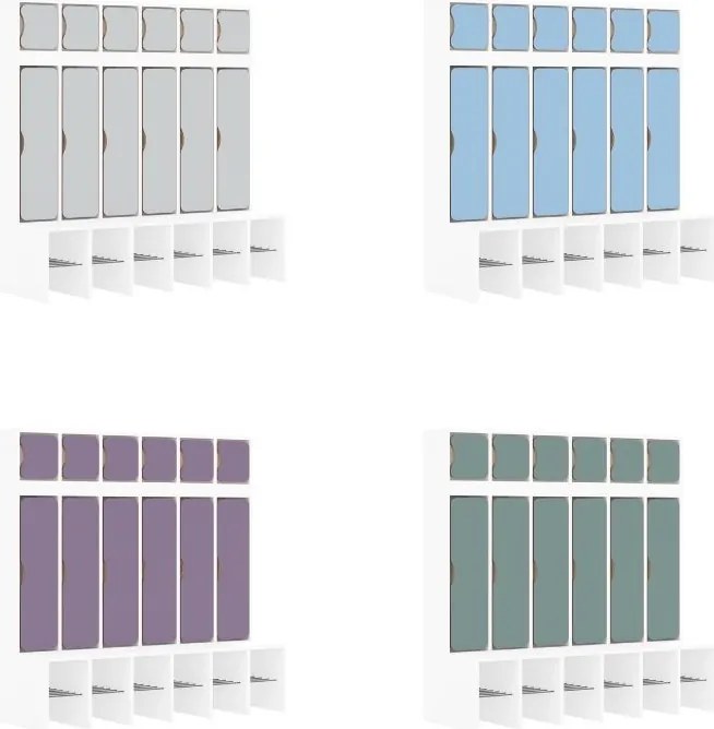 Szafka szkolna szatniowa 6-osobowa z drzwiczkami góra/dół Blox Colours Full, index SZT-6R-B-C-A