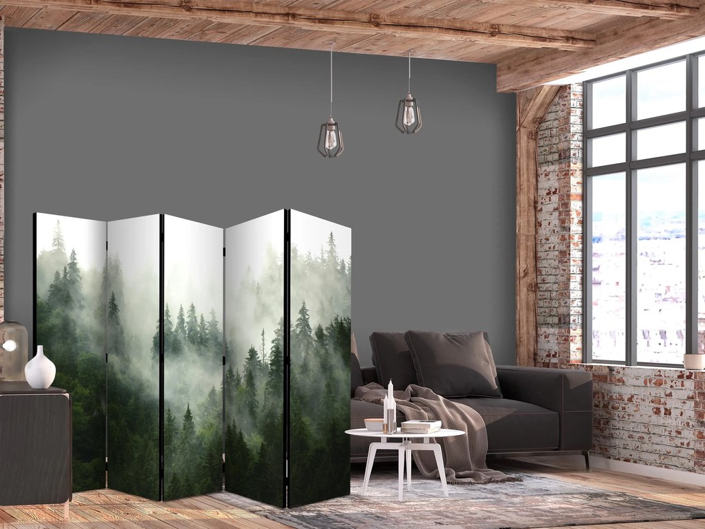Parawan akustyczny Pejzaże 225x172 cm 5-częściowy zielony ARTGEIST B