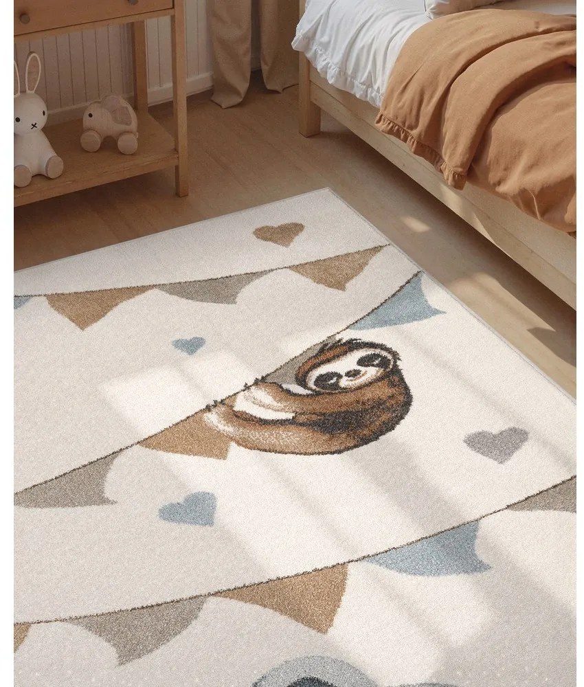 Kremowy dywan dziecięcy 120x170 cm Walk like an Elephant Rainbow Party – Villeroy&amp;Boch