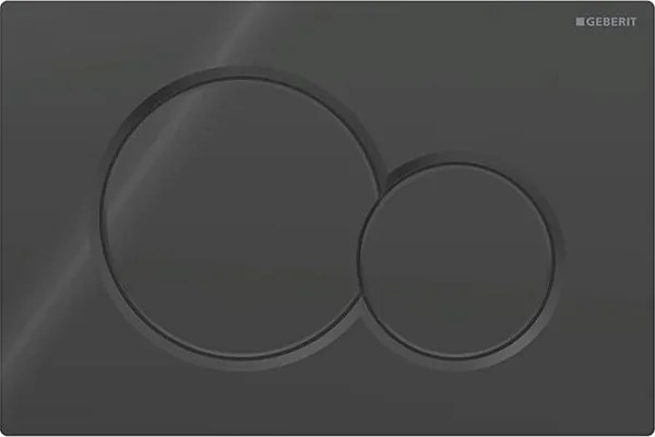 Geberit 115.770.DW.5 - Przycisk spłukujący Sigma01 Round 24,6x16,4 cm czarny