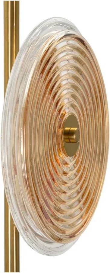 Lampa stojąca w kolorze złota ze szklanym kloszem (wysokość 170 cm) Venice – Mauro Ferretti