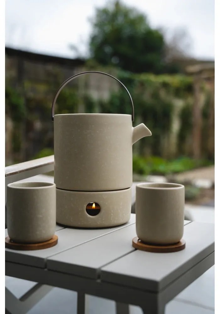 Szarobeżowy serwis do herbaty ceramiczny Umea – Bredemeijer