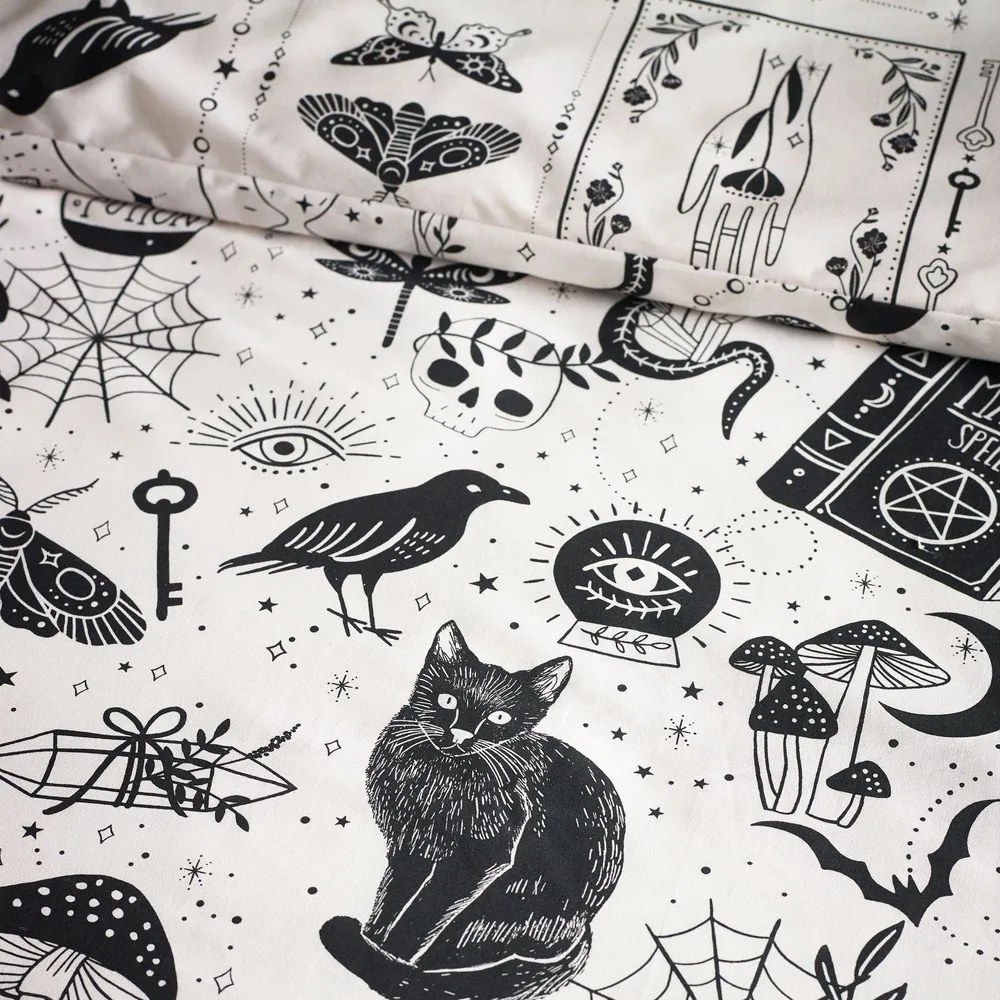 Czarno-beżowa pościel dwuosobowa 230x220 cm Enchanted Witchcraft – Catherine Lansfield