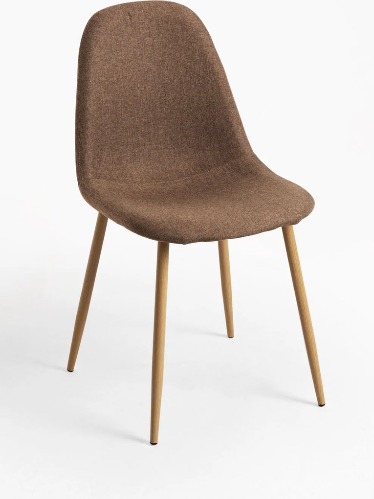 Zestaw 4 Krzese Teok Tkanina