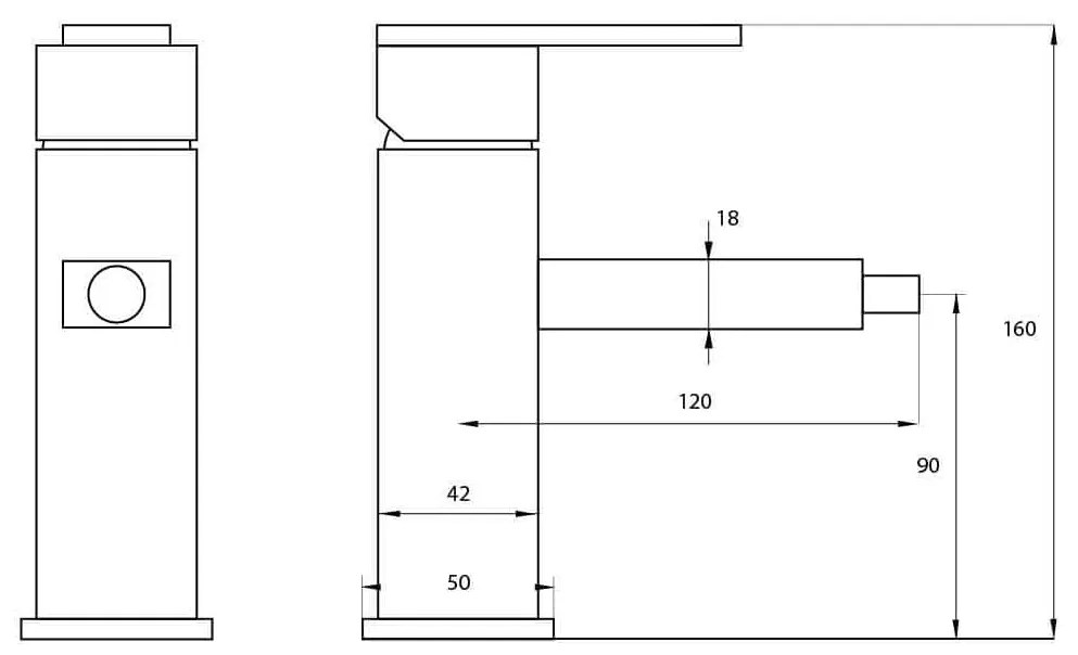 Bateria bidetowa srebrna BARCELONA silver