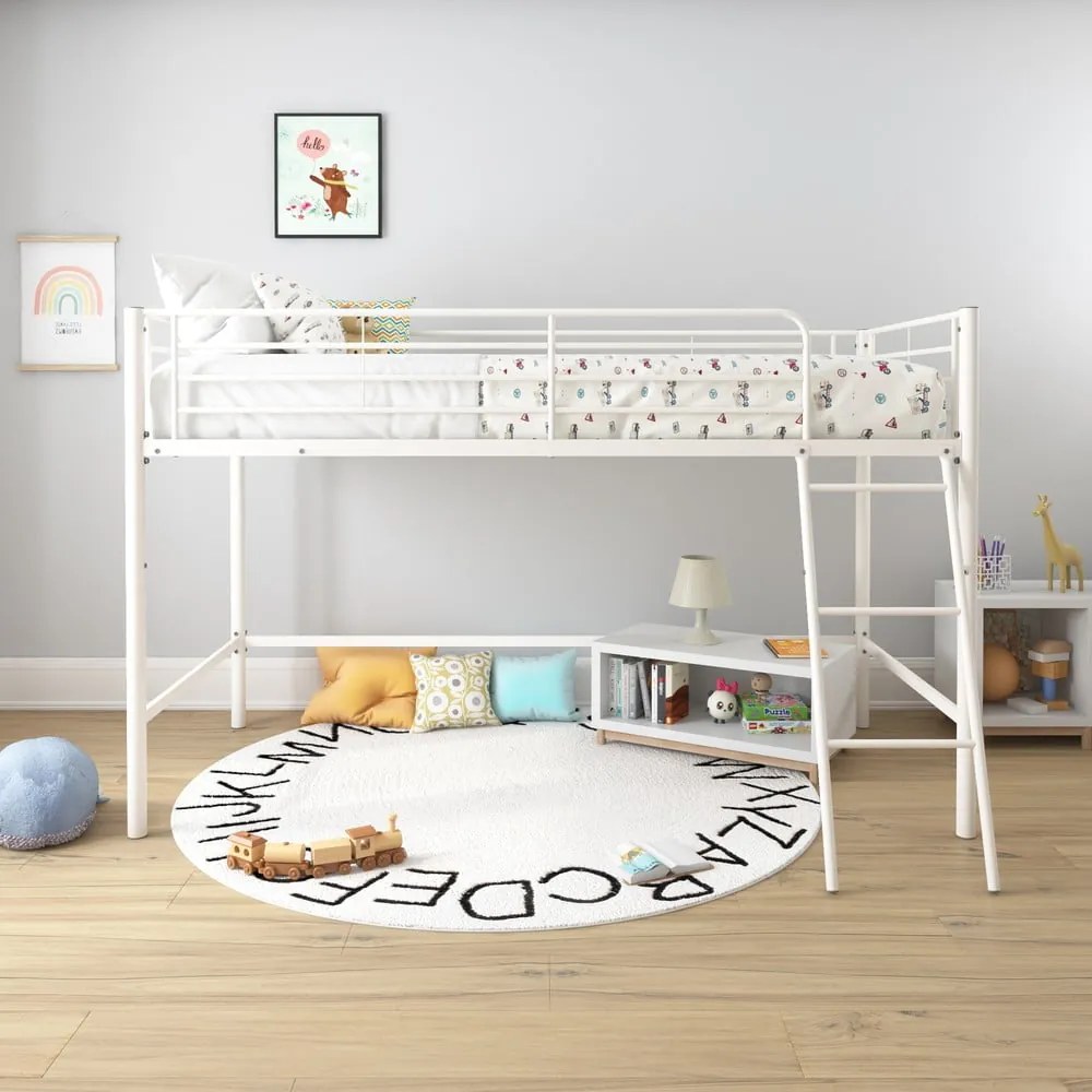 Białe podwyższone łóżko dziecięce 90x200 cm Jodie – Støraa