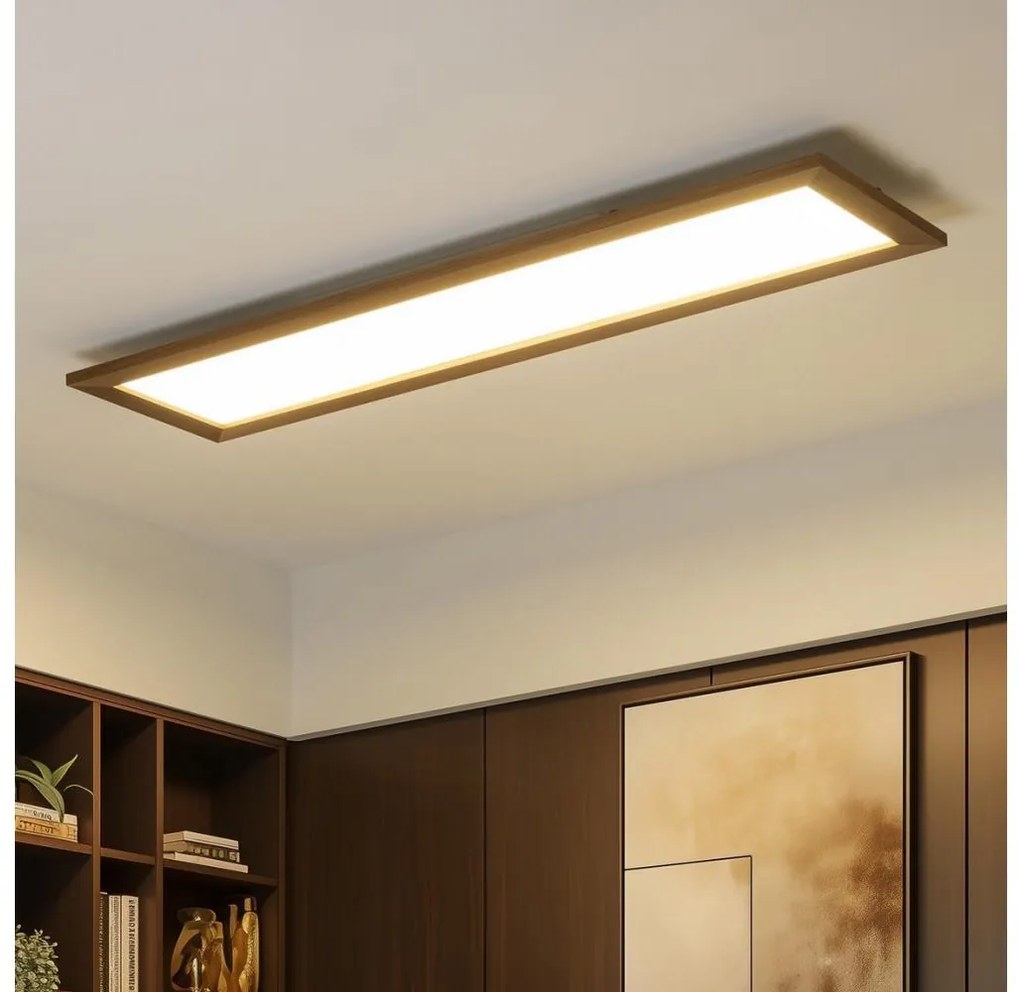 Brilagi - Ściemnialne oświetlenie LED SLIMFRAME WOOD LED/58W/230V 124x34 cm + pilot