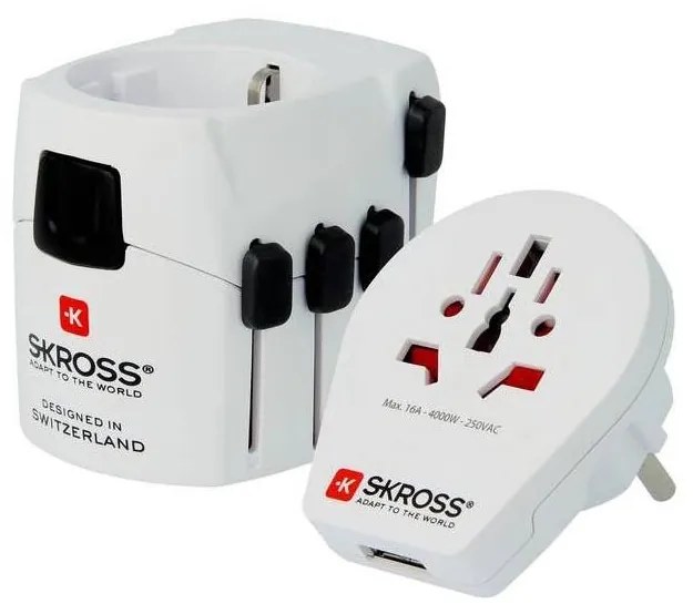 Solight PA41 - Uniwersalny adapter podróżny dla całego świata 230V + port USB