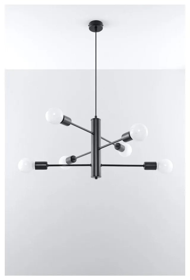 Czarna lampa wisząca Nice Lamps Donato 6