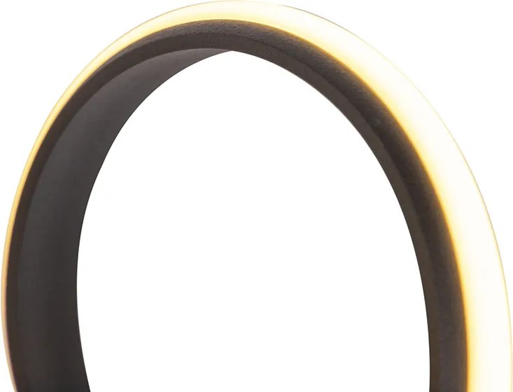 Designerska lampa wisząca czarna z możliwością ściemniania, w tym LED, duża - Twisted