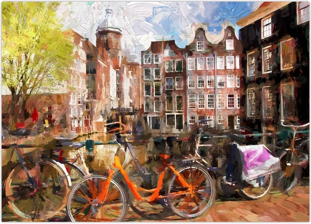 Obraz - Amsterdam, malarstwo (70x50 cm)