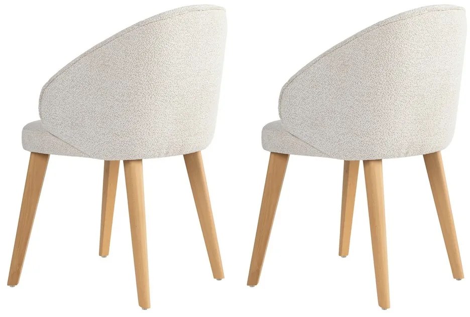 Zestaw krzeseł do jadalni Bentley White and Light Oak, 2 szt.