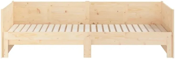 Łóżko rozsuwane z naturalnego drewna 2x(80x200) cm - Eluwin 3X