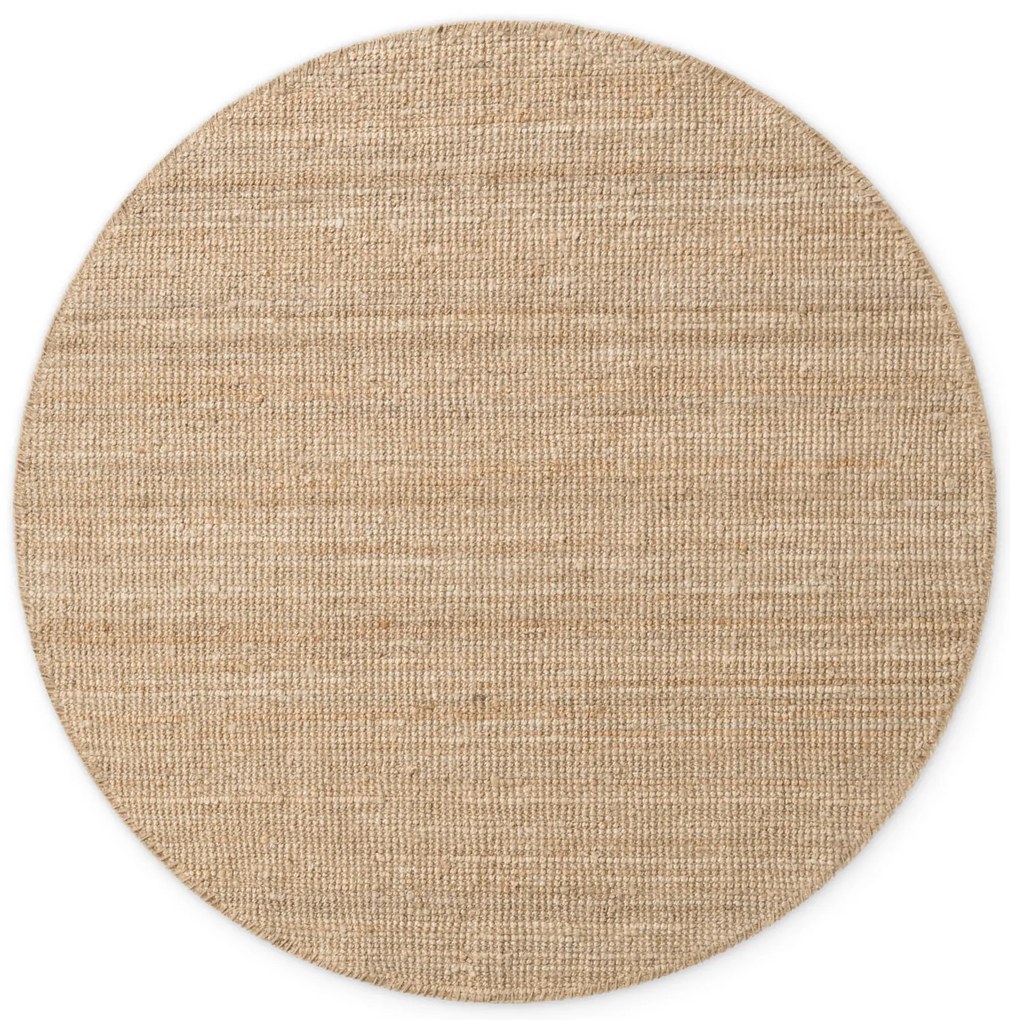 Dywan naturalny jutowy ręcznie tkany Boucle naturalnie złoty 160 cm x 160 cm koło